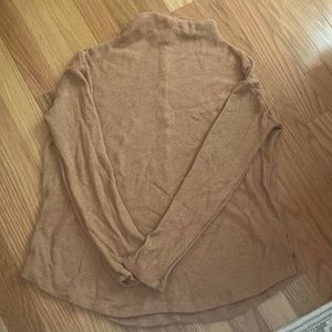 Soft Funnel neck sweater in camel